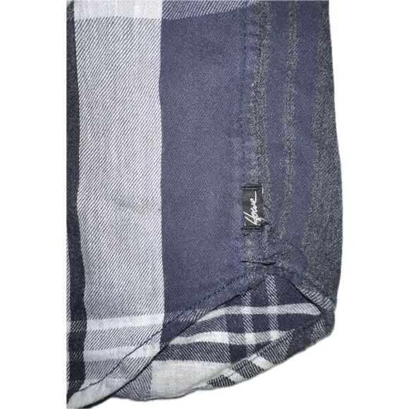 Howe No 65 Creative Workforce Men’s Size L Dark Blue Gray‎ Button Up Plaid Shirt - Picture 3 of 5